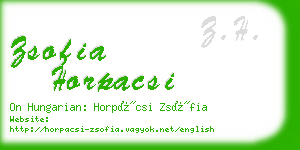 zsofia horpacsi business card